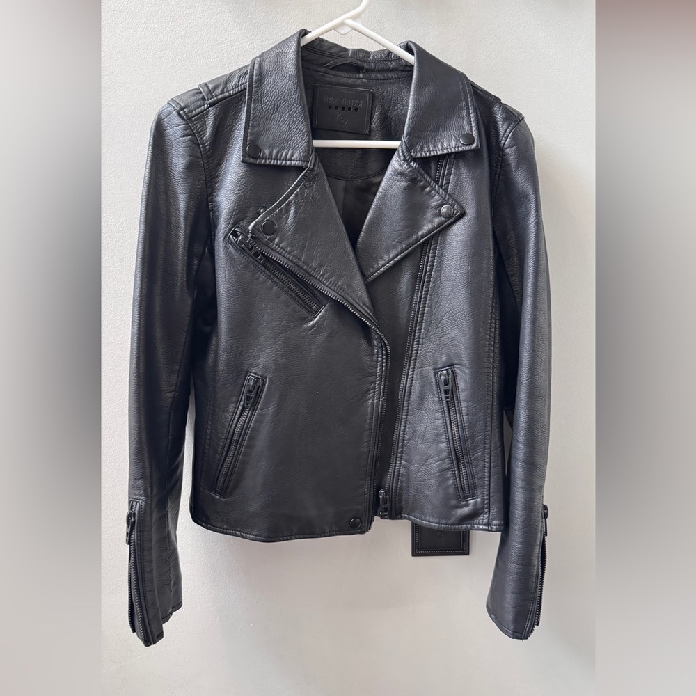 Faux Black leather jacket. BlankNYC size small